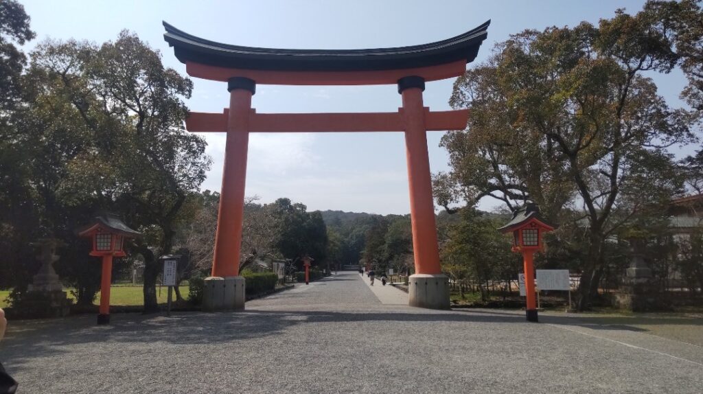 宇佐神宮　参道　子連れ参拝